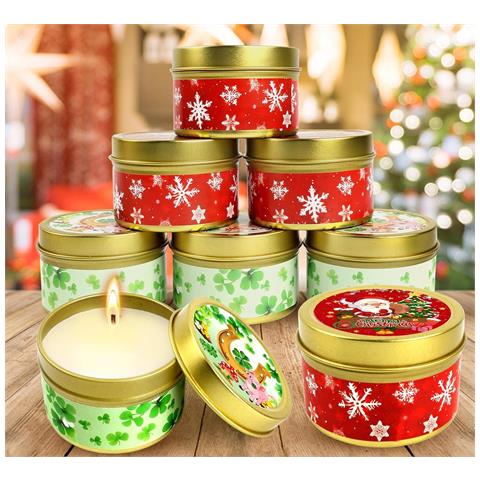 Set Di Candele Natalizie 6 Pezzi Inodore Per Natale - Foto 2