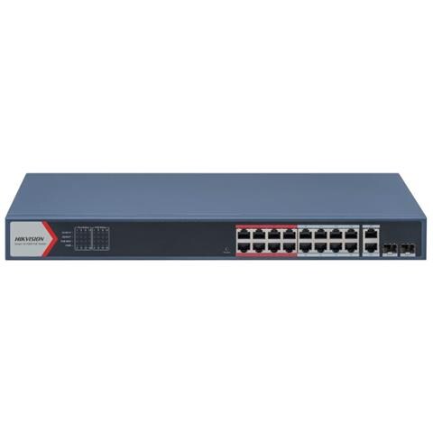 DS-3E1318P-EI (B) switch di rete Gestito Fast Ethernet (10/100) Supporto Power over Ethernet (PoE) Blu - Foto 1