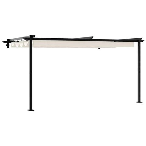 Gazebo a Muro Crema Acciaio - Foto 1