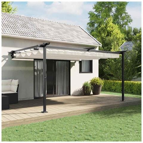 Gazebo a Muro Crema Acciaio - Foto 2