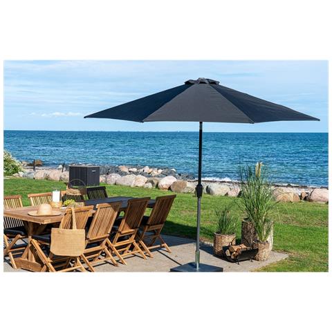 Ombrellone Da Giardino Houston - Nero - Poliestere - 300x300x200 Cm - Foto 2