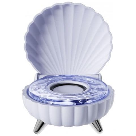 Lampada Di Proiezione Altoparlante Bluetooth Luce Notturna Led Con Specchio Per Trucco E Rumore Bianco Blue - Foto 1