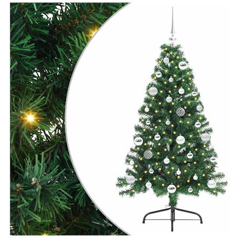 Albero di Natale artificiale con luci integrate Verde 150 cm - Foto 1