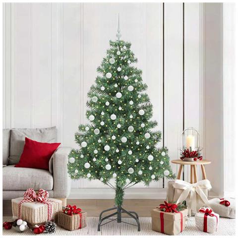 Albero di Natale con 300 LED con supporto Verde 210 cm PVC - Foto 2