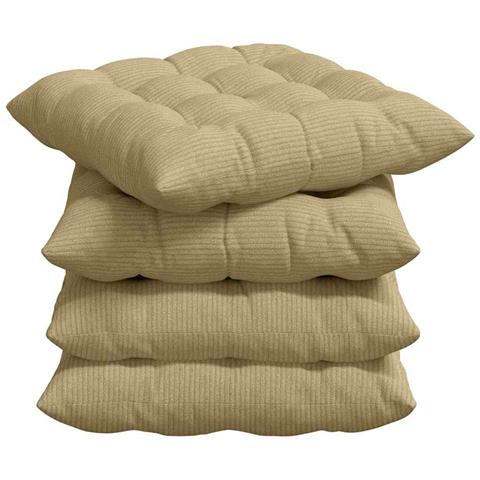 Cuscini per Seduta 4 pcs Grigio Verde 40 x 40 x 6 cm - Foto 1