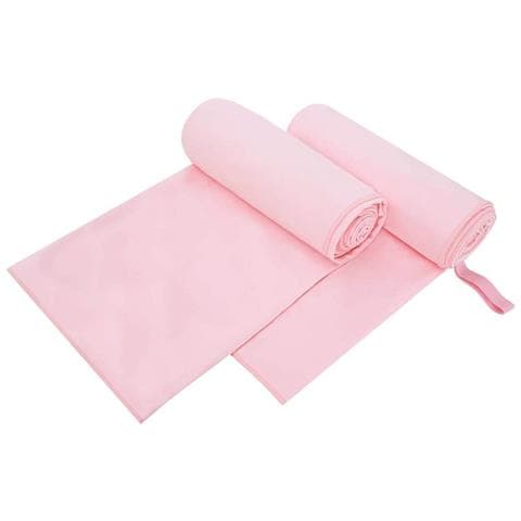 Asciugamani Sportivi 2 pcs Rosa 200 x 100 cm - Foto 1