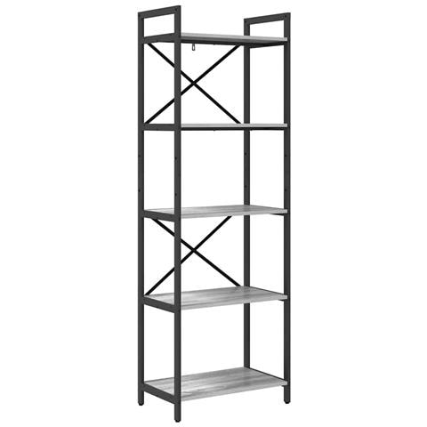 Libreria Grigio Sonoma 56 x 34 x 171 cm Legno multistrato - Foto 1