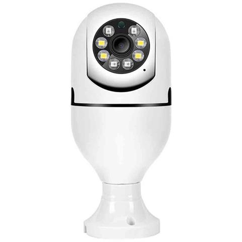 Telecamera Di Sicurezza Con Lampadina E27 - Telecamera Di Sorveglianza Wifi Wireless A 360° - Foto 1