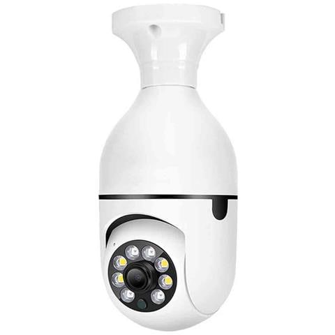 Telecamera Di Sicurezza Con Lampadina E27 - Telecamera Di Sorveglianza Wifi Wireless A 360° - Foto 2