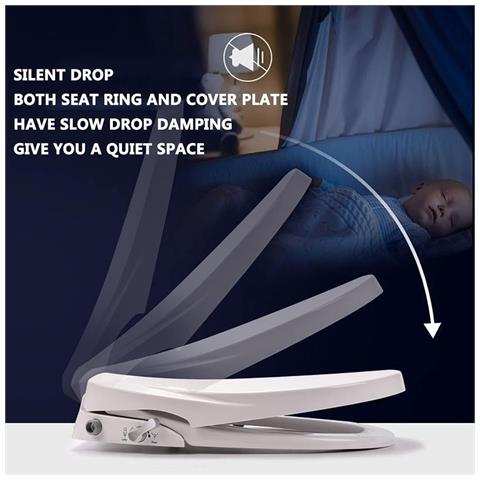 Sedile Wc Bidet Intelligente A Forma Di D (standard Europeo 3/8) - Non Elettrico, Getto D'acqua - Foto 7