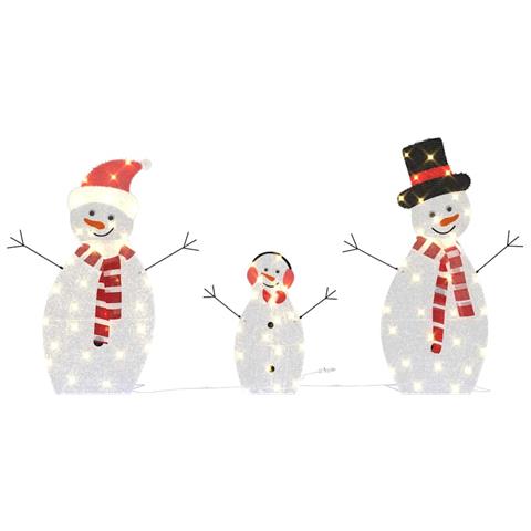 Familia di Pupazzi di Neve Illuminati 3 pcs Bianco caldo - Foto 1