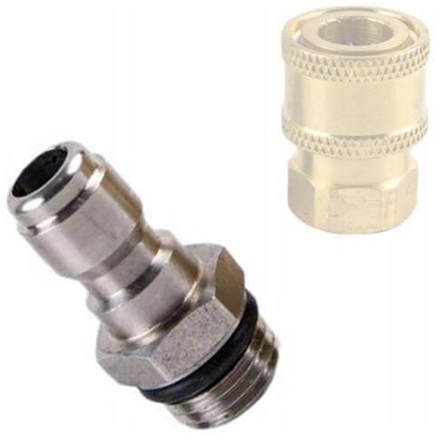 Adattatore Per Montaggio Schiumogeno Gz 1/4"" Su Attacco Rapido 1/4"" - Alluminio Resistente, Pressione Fino A 160 Bar, Temperatura Fino A 60°c - Foto 1