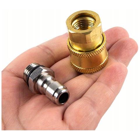 Adattatore Per Montaggio Schiumogeno Gz 1/4"" Su Attacco Rapido 1/4"" - Alluminio Resistente, Pressione Fino A 160 Bar, Temperatura Fino A 60°c - Foto 5