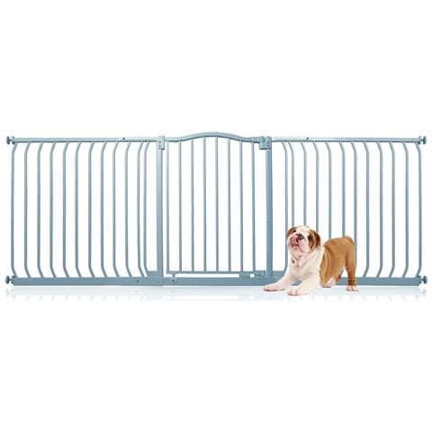 Bettacare Cancelletto Per Cani Con Parte Superiore Incurvata, 197cm - 206cm, Grigio Opaco - Foto 1