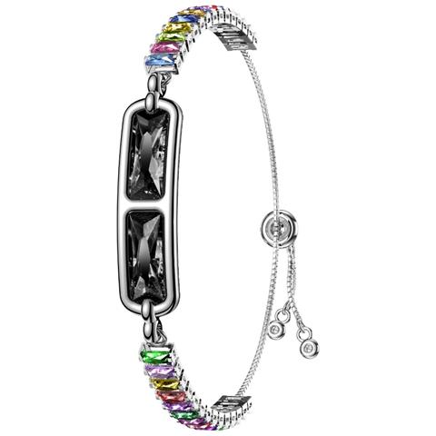 Smart Bracelet Watch Cristallo Arcobaleno E Diamante Nero - Fitness Tracker Compatibile Con App Rwfit - Foto 1