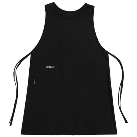 Grembiule Da Cucina In Poliestere Nero Resistente Alle Macchie - Stile Giapponese Con Tasche - Foto 1