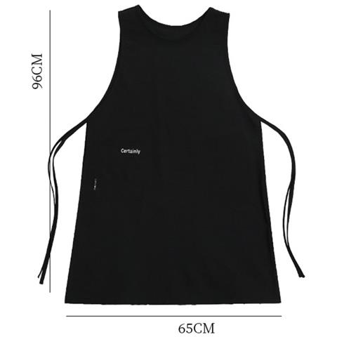 Grembiule Da Cucina In Poliestere Nero Resistente Alle Macchie - Stile Giapponese Con Tasche - Foto 5