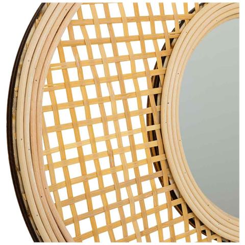 Specchio In Bambù Marrone 42x28x1h - Foto 7