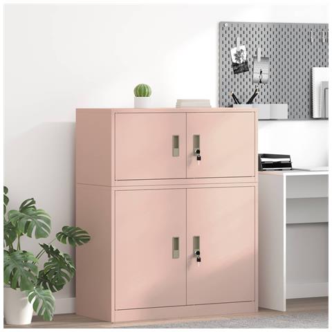 Armadio Rosa 90 x 40 x 40 cm Acciaio - Foto 2