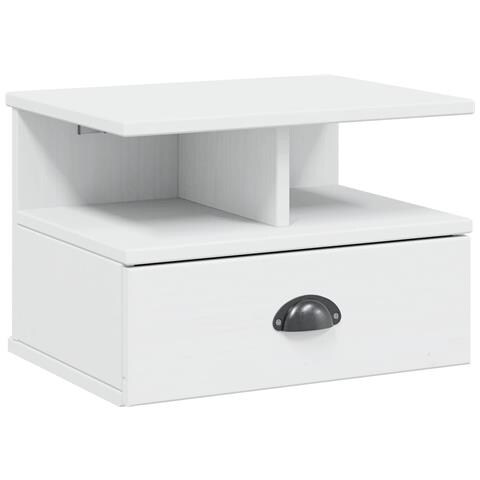 Armadio da Notte Bianco 40 x 31 x 27 cm Legno di Pino Massello - Foto 1