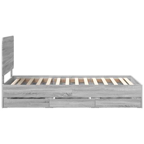 Struttura del letto con cassetto Grigio Sonoma 90 x 190 cm - Foto 9
