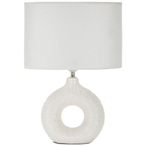 Lampada Da Tavolo Vkh93-bianco-ceramica-28,5x15x43 Cm - Foto 1