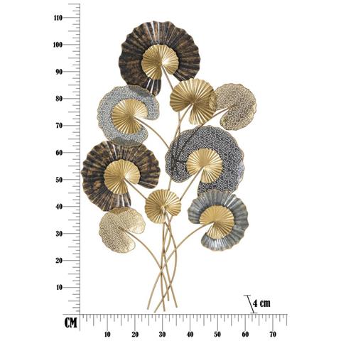 Decorazione In Metallo 3d Foglia 24-multicolore-metallo-63,5x4x109,5 Cm - Foto 6