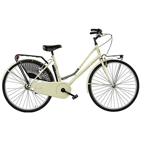 Bici Da Ragazza Linea Olanda Bicicletta City Bike Ol24 Senza Cambio 1v Completa Di Accessori Con Luci A Led - 40 Panna - Foto 1