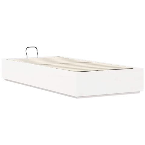 Letto ottomano Bianco 90 x 200 cm Legno di pino massiccio - Foto 9