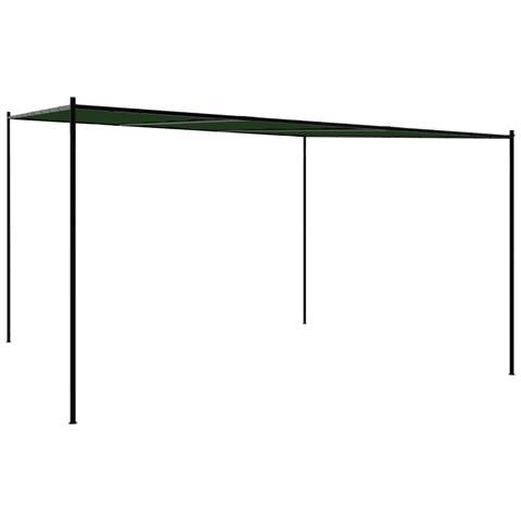 Gazebo 4 x 3,98 x 2,67 m Verde Poliestere e Acciaio - Foto 1