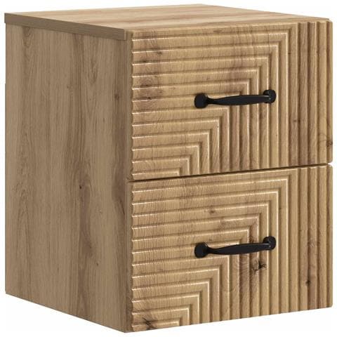 Mobiletto da notte a muro Rovere Artigianale 34,5 x 33 x 40 cm - Foto 1
