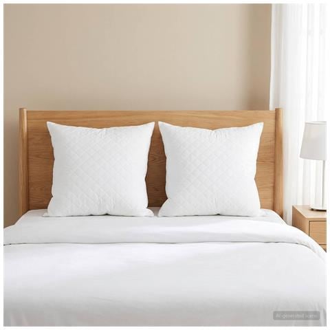Cuscino FULDA 2 pz 80 x 80 cm 100% piuma d’oca e piumino Bianco - Foto 2