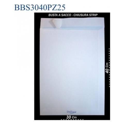 25 buste a sacco bianco 300x400mm 100gr c / strip self - Foto 2