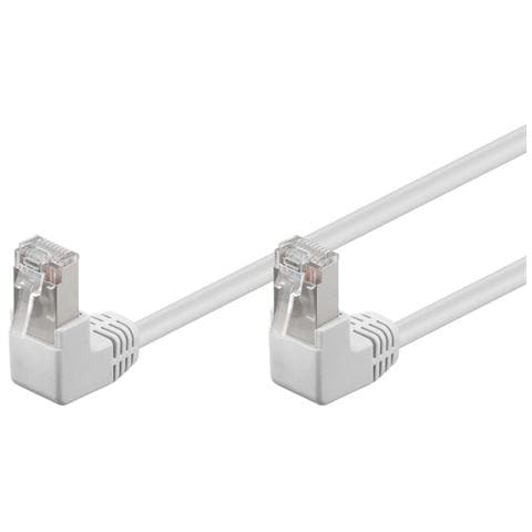 Cavo Rete Utp Cat. 5E Connettori Rj45 A 90 Gradi Mt 2 - Foto 1