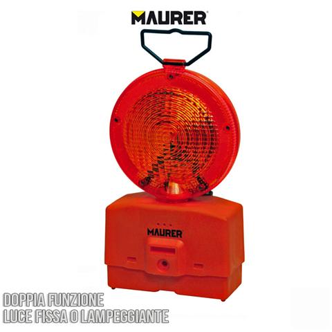 Lampada luce rossa stradale da cantiere lampeggiante o fissa 2 Batteria 6V - Foto 2