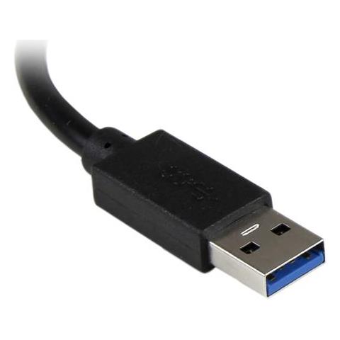 Hub Portatile USB 3.0 con Adattatore NIC Ethernet Gigabit Gbe in alluminio con cavo - UASP - Foto 2