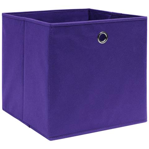 Scatole Portaoggetti 10pz Viola 32x32x32 cm Tessuto - Foto 2