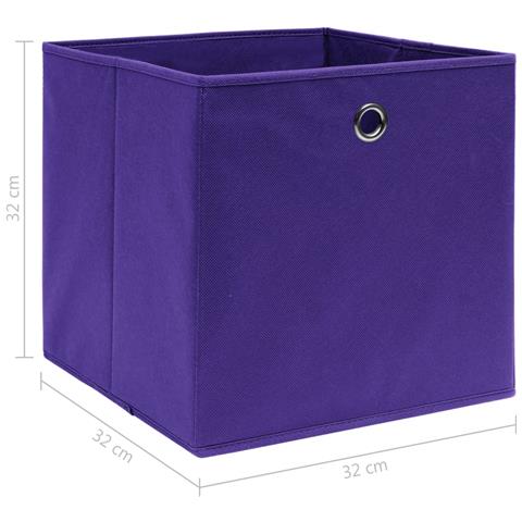 Scatole Portaoggetti 10pz Viola 32x32x32 cm Tessuto - Foto 5