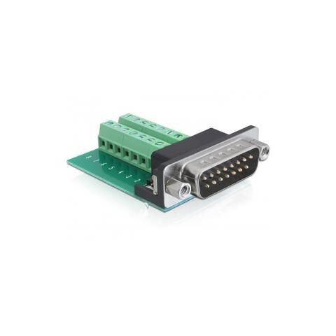 65275 Sub-D 15 pin Gameport 16 pin Terminal block Verde cavo di interfaccia e adattatore - Foto 1