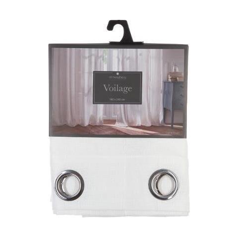 Firana Pronto Per Occhielli, 140 X 240 Cm, Bianco A Righe Bianche - Foto 4