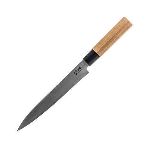 Set Di Coltelli Da Cucina Su Un Rack Di Bambù, 5 Coltelli - Foto 2