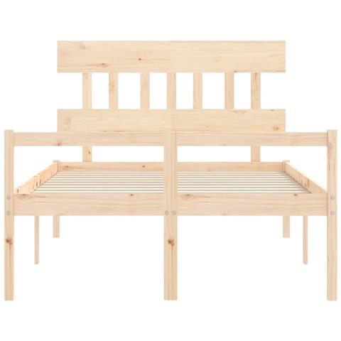 Giroletto Con Testiera 140x190 Cm In Legno Massello - Foto 2