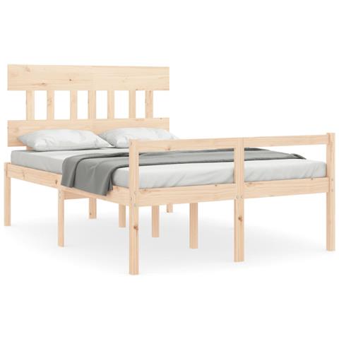 Giroletto Con Testiera 140x190 Cm In Legno Massello - Foto 1
