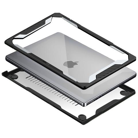 Cover Bumper Per Macbook Pro 14"" 2023, 2022 E 2021, Nero Transparente - Foto 5