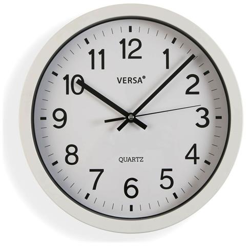 Orologio Da Parete Bianco Plastica Quarzo 4,3 X 30 X 30 Cm - Foto 1