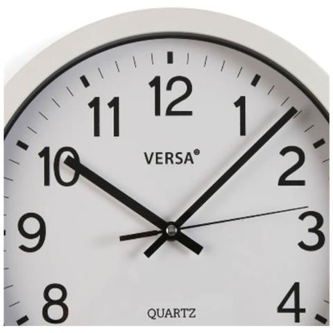 Orologio Da Parete Bianco Plastica Quarzo 4,3 X 30 X 30 Cm - Foto 2