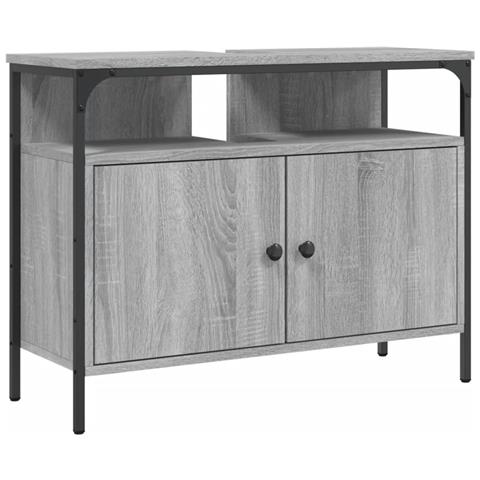 Mobile Lavabo Bagno Grigio Sonoma 60x30x60 Cm Legno Multistrato - Foto 1