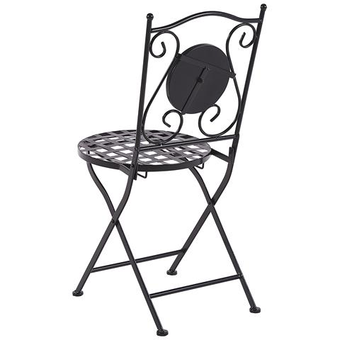 Set Da Giardino 2 Posti In Metallo Nero Cariati - Foto 2