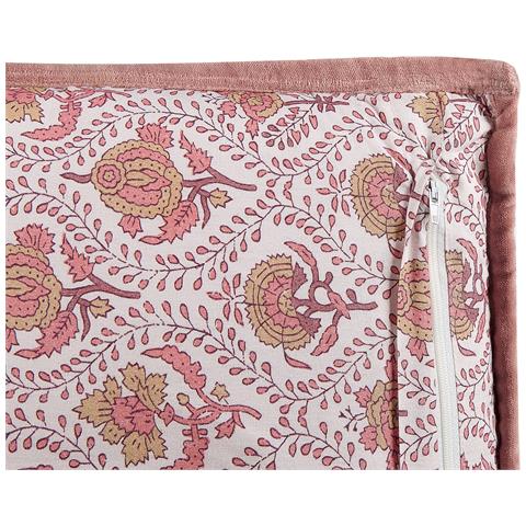 Cuscino Decorativo Picea Cotone 45 X 45 Cm Floreale Stampa A Blocchi Rosso - Foto 2