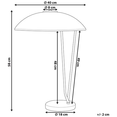 Lampada Da Tavolo Danto Metallo Nero - Foto 2